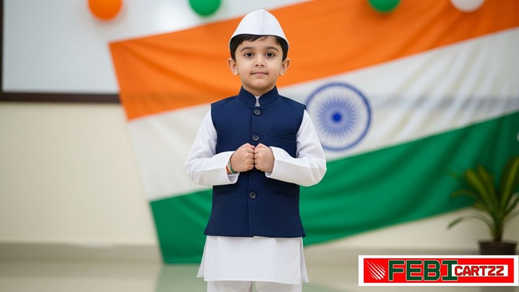 भारत में लड़के बच्चे के लिए फ्रीडम फाइटर ड्रेस -Freedom Fighter Dress for Boy Child in India